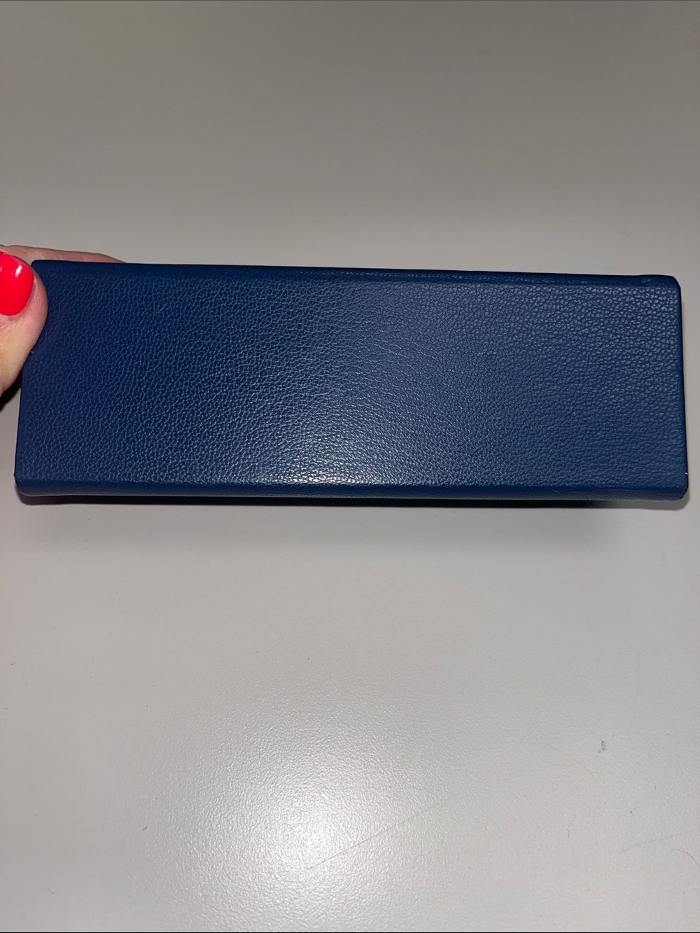 Alexander Julian Blue Eyeglass Case with Gold Logo - Picture 3 of 8